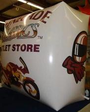 Custom helium balloon for tradeshows - cube shape helium balloon.