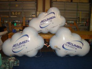 Trade show balloon for 10x20 booth